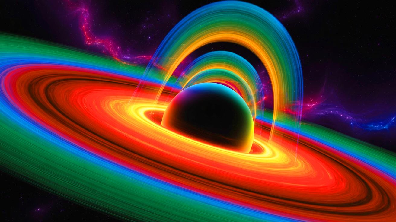 Illustration de l'activité prolongée des trous noirs après une rupture stellaire. Image réalisée par IA.