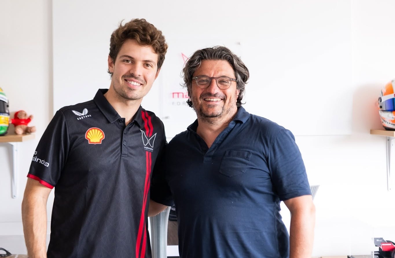 Felipe Drugovich au départ de l'E-Prix de Berlin chez Mahindra