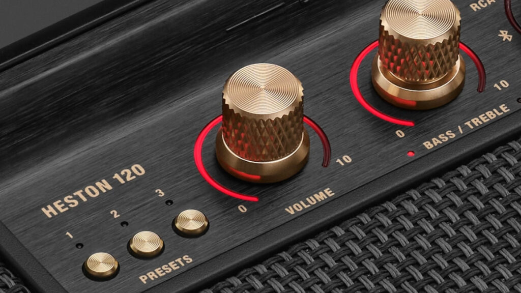 Les boutons physiques de la Marshall Heston 120
