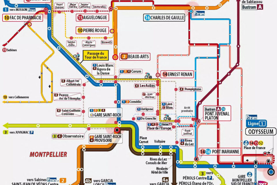 Modifications sur le réseau TaM ce mardi 22 juillet. 