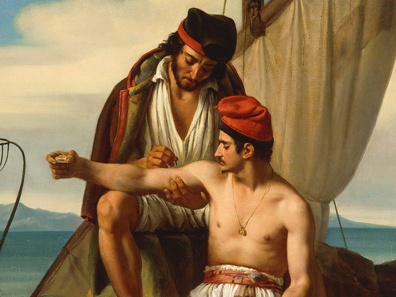 Jean Marie Constantin Prevost, Le tatouage du matelot (detail)