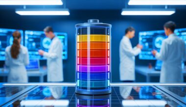 Illustration de l'amélioration des batteries sodium-ion utilisant des oxydes de manganèse, générée par intelligence artificielle.