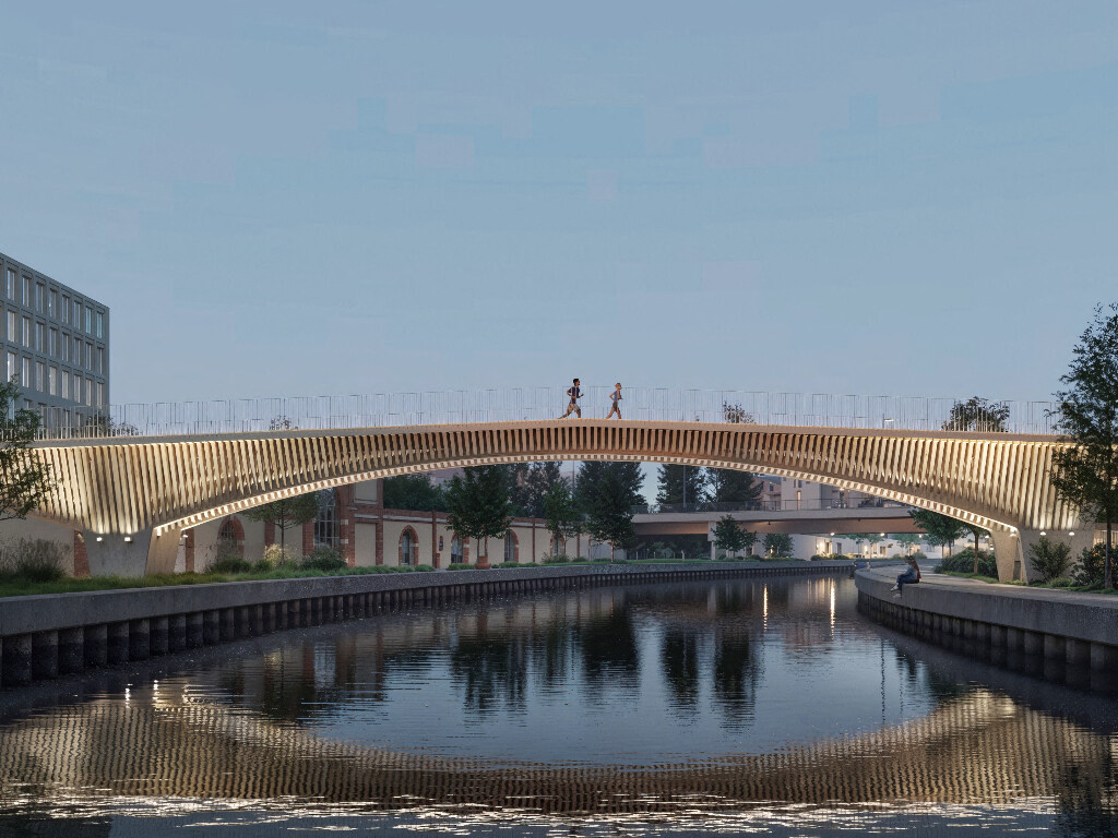 tout en bois, cette passerelle géante va être construite près du parc de la Pépinière