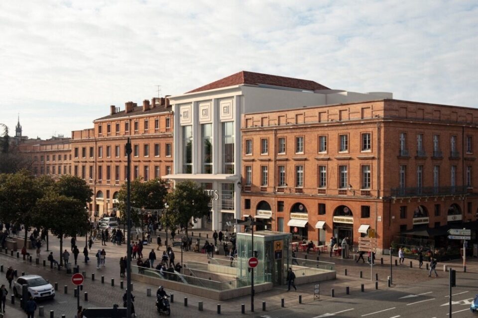 Une perspective du futur bâtiment réalisée par L’Atelier des Chimères pour l’agence d’architecture et d’urbanisme Taillandiers Architectes Associés