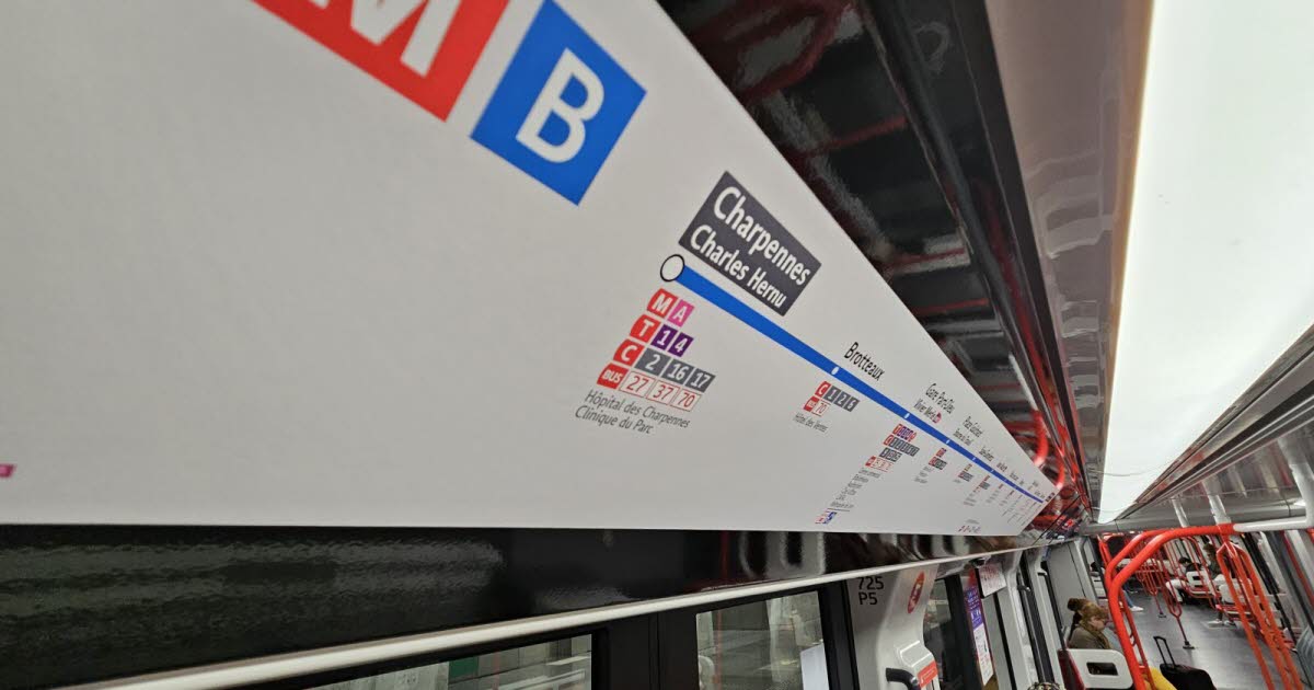 le métro B à l'arrêt jusqu'à 18 heures ce dimanche