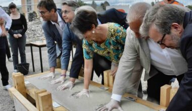 Échirolles. Une première pierre posée pour le nouvel écoquartier Connexions, qui doit relier le centre-ville aux Villeneuves