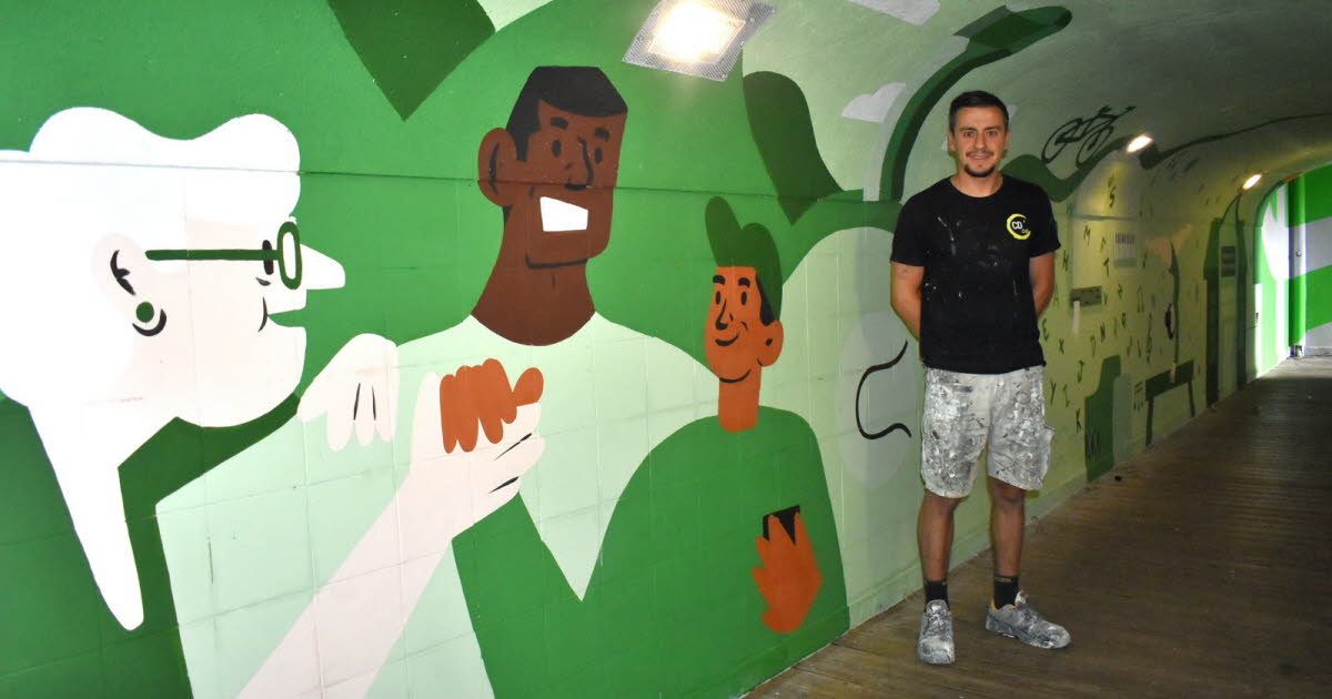 Le Chambon-Feugerolles. Les fresques de l’artiste peintre ont redonné vie au passage souterrain