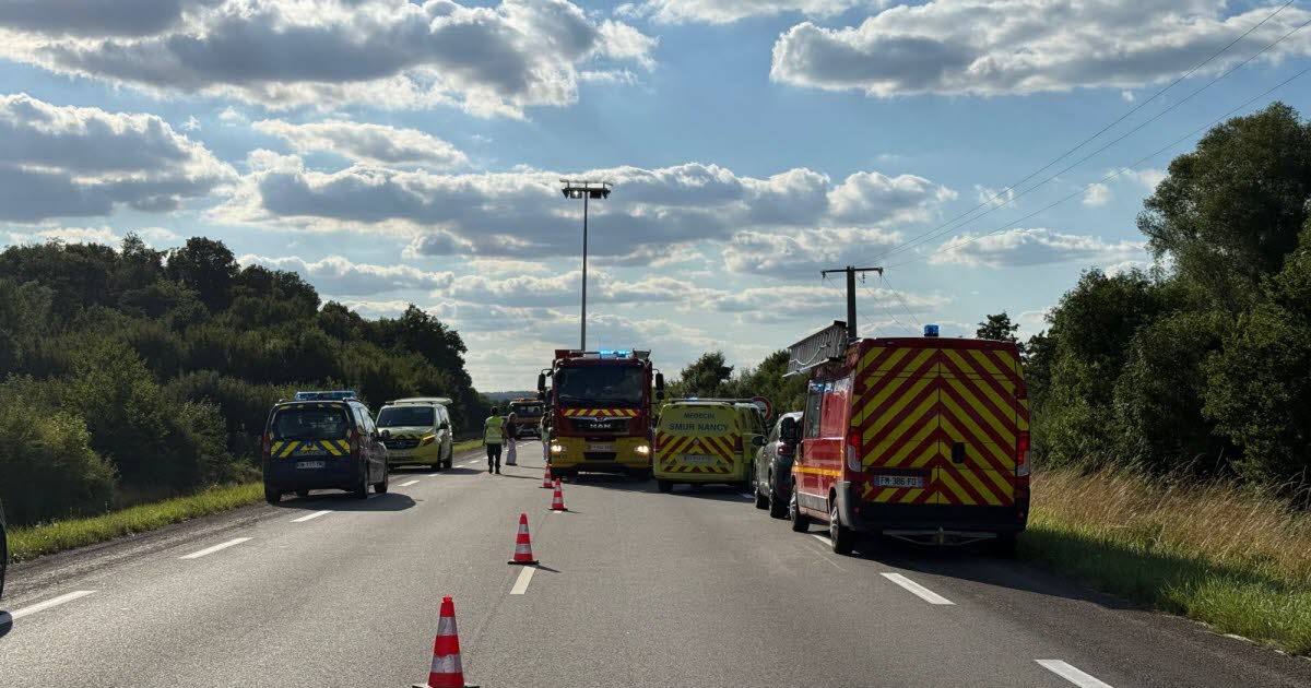 Meurthe-et-Moselle. Au moins une personne désincarcérée après une collision entre plusieurs véhicules à Méréville