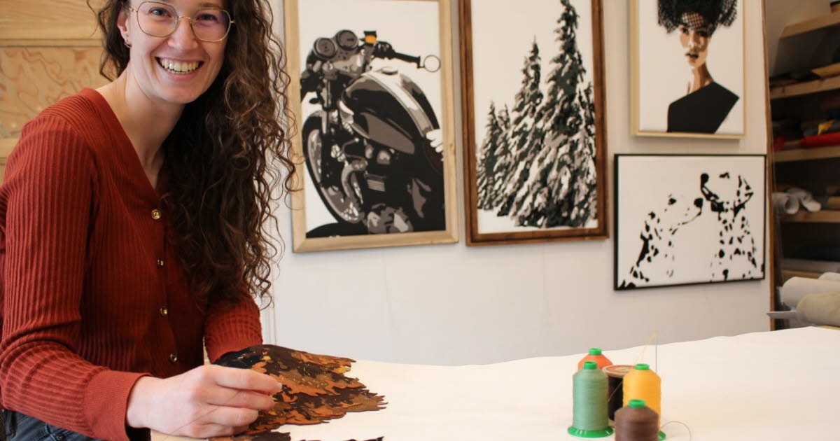 Belleydoux. À 26 ans, Célina imagine et “peint” des tableaux de cuir