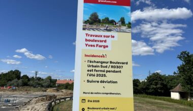 Métropole de Lyon. Les travaux du boulevard Yves-Farge perturbent la circulation à Feyzin
