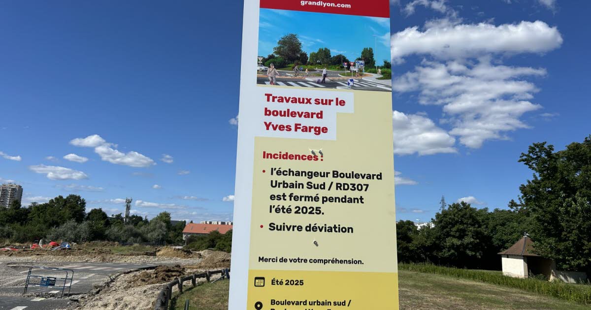 Métropole de Lyon. Les travaux du boulevard Yves-Farge perturbent la circulation à Feyzin