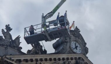 Nancy. Après l’orage, la façade de l’hôtel de ville inspectée