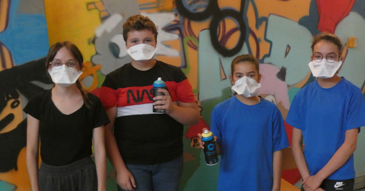 Frouard. Un graff pour décorer la mezzanine dédiée aux ados