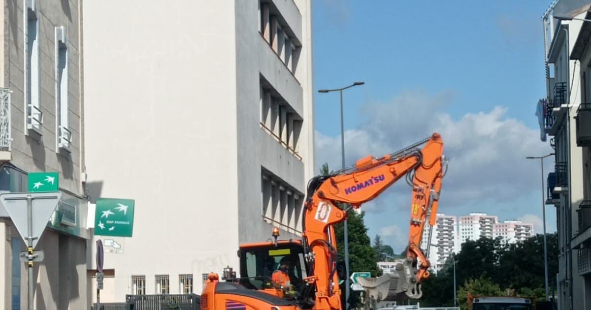 Saint-Étienne. La rue de Villars en chantier