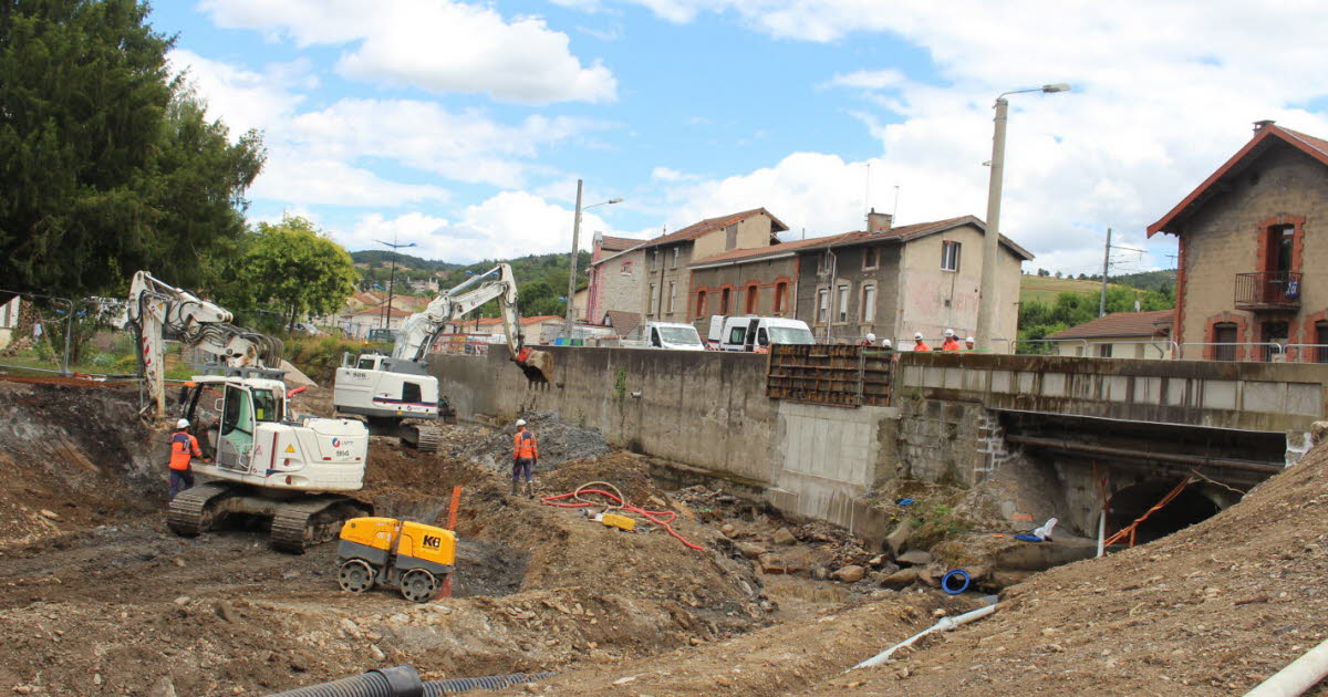 Le Chambon-Feugerolles. Prévus pour la fin de l'année, les travaux des berges du Cotatay et de l'Ondaine avancent