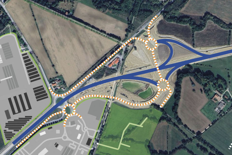 Le site se trouve en bordure de la route nationale et près d'un site des labos Pierre Fabre.