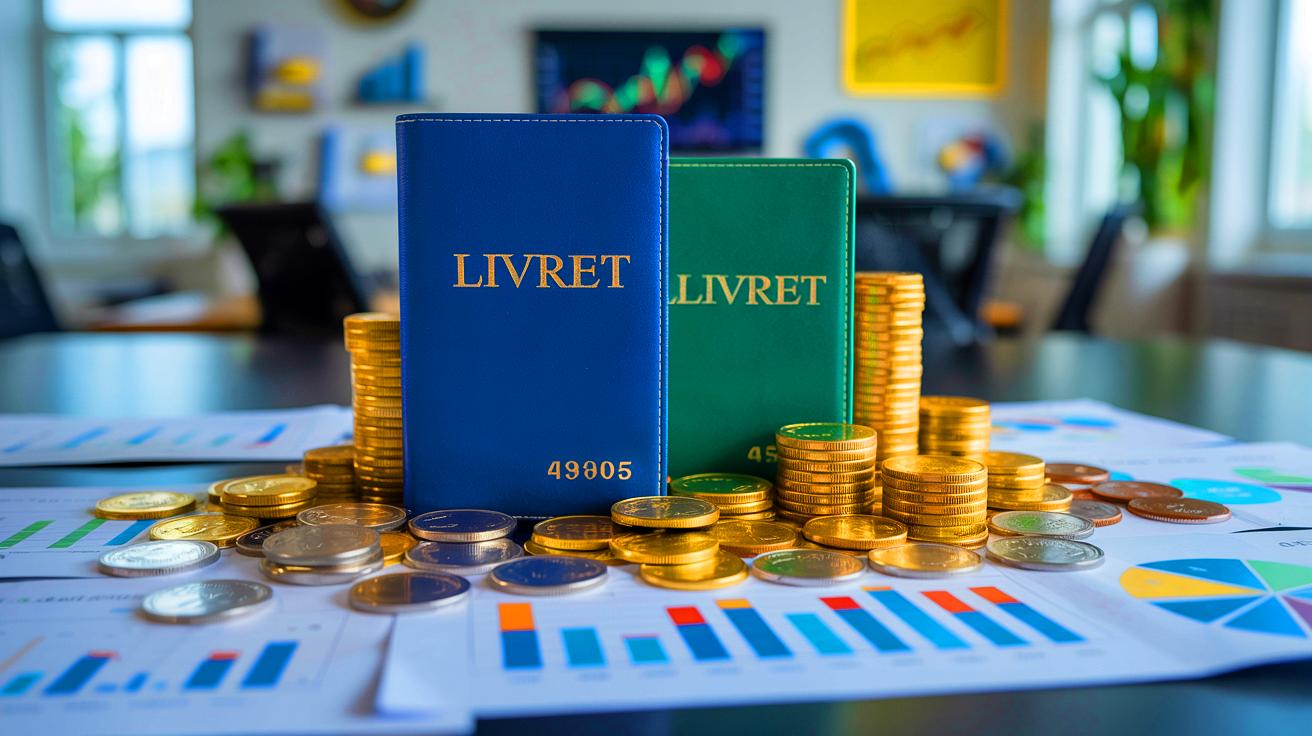 Illustration de l'évolution des taux de l'épargne réglementée en France. Image réalisée par IA.