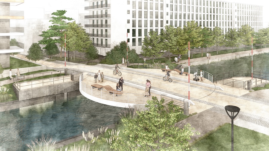 Deux nouvelles passerelles et un parc urbain pour transformer les Rives de Meurthe