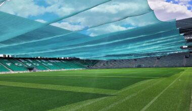 La pelouse de Geoffroy Guichard met les voiles