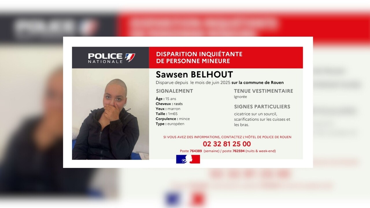 Avez-vous vu Sawsen ? La police de Rouen lance un appel à témoins après la disparition d'une ado de 15 ans