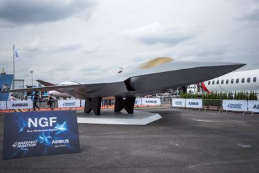 Maquette du SCAF au salon du Bourget à Paris