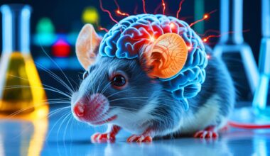 Illustration de l'activation de neurones inhibiteurs dans le cerveau pour contrôler la consommation d'alcool. Image réalisée par IA.