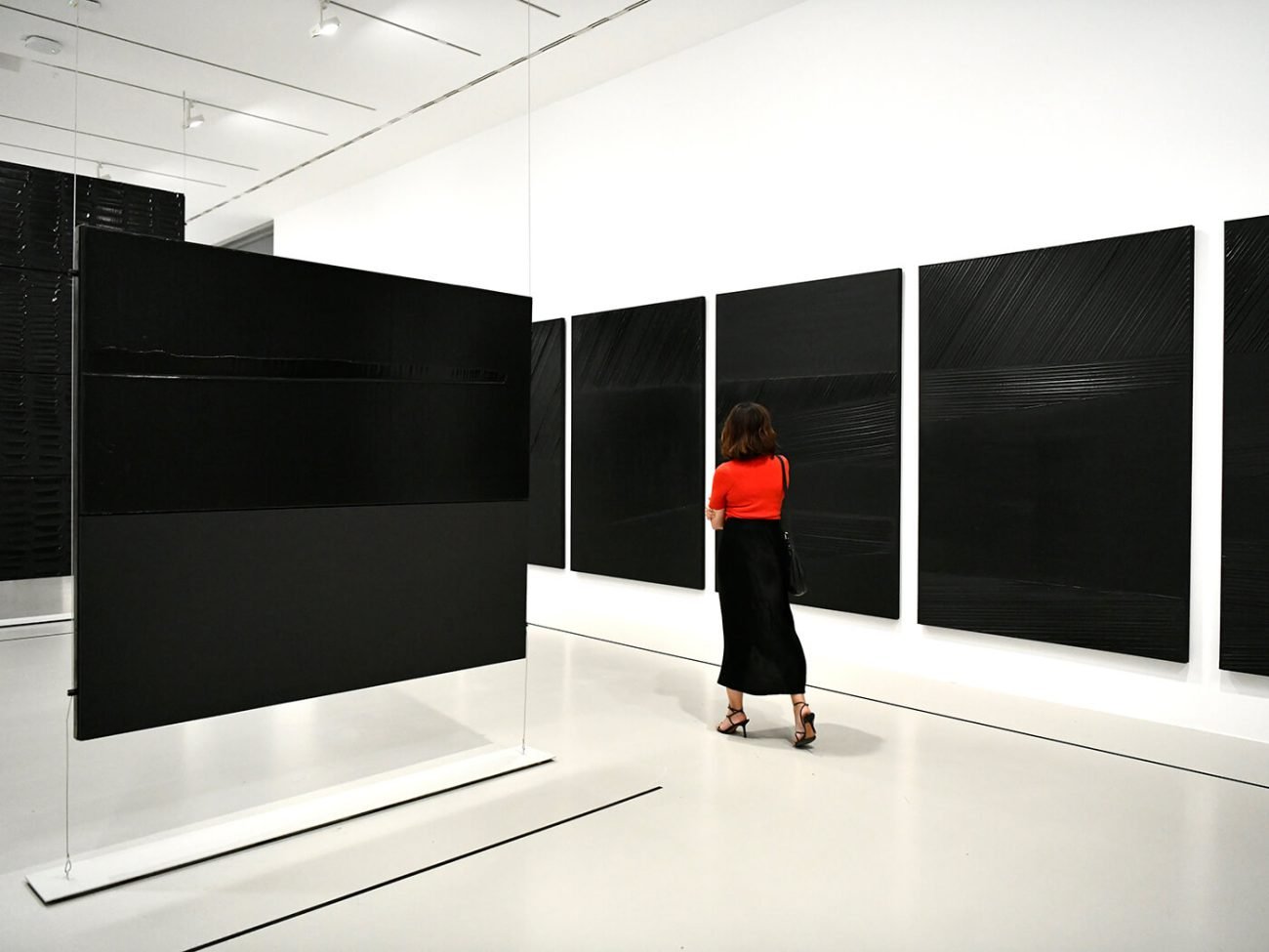 Vue de l’exposition “Soulages, la rencontre” au musée Fabre
