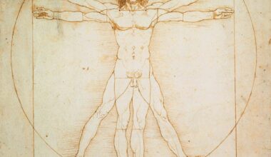 Léonard de Vinci, Les proportions humaines, d’après Vitruve (L’Homme de Vitruve)