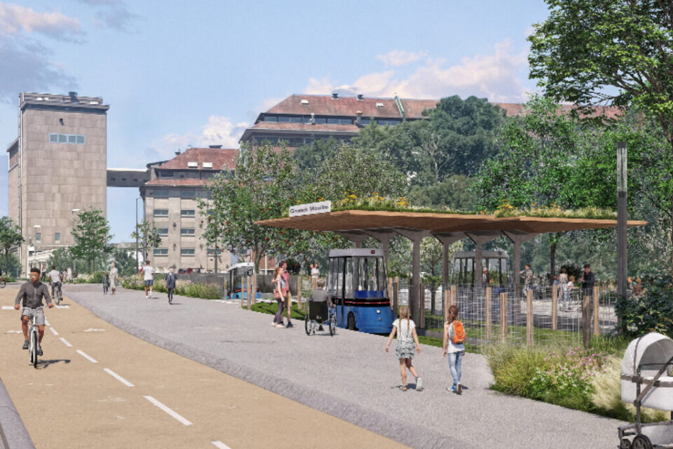 Le tracé d'Urbanloop traversera le quartier Rives de Meurthe nord, entre Nancy et Maxéville, à partir de septembre 2028.