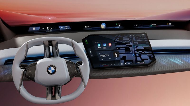 Voici l'interface qui équipera les futures BMW Neue Klasse à savoir les iX3 en fin d'année et l'i3 en 2026 puis les BMW Série 5 et M5 restylées.