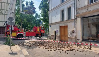un périmètre de sécurité mis en place