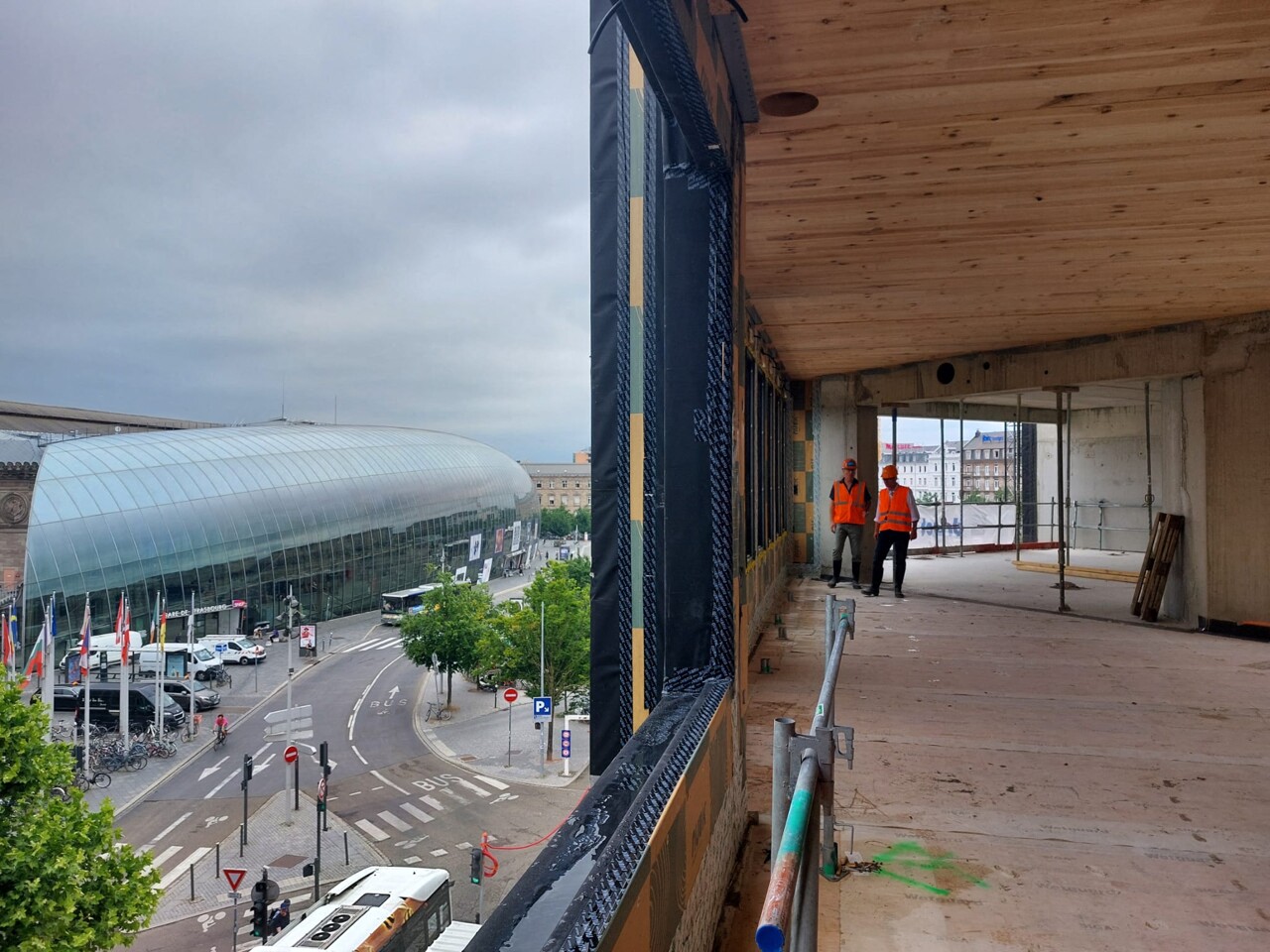 IMAGES. Découvrez les coulisses de ce chantier de 7 étages en face de la gare de Strasbourg