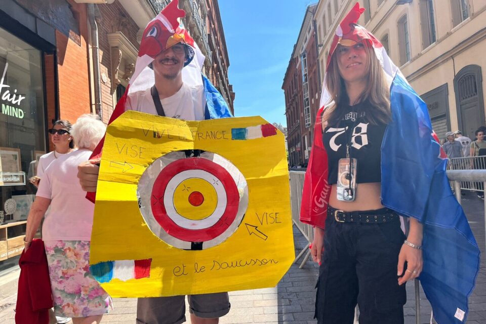 Abby et Ethan,  étudiants Toulousains “premier Tour de France et très heureux d’avoir participé !”