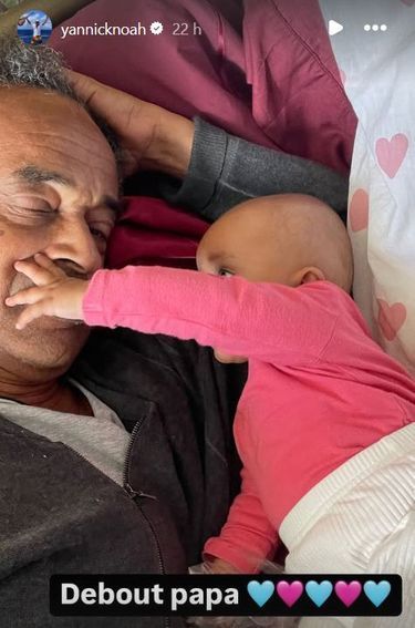 Story de Yannick Noah avec sa petite fille de 9 mois, Keelani, le 31 juillet 2025.