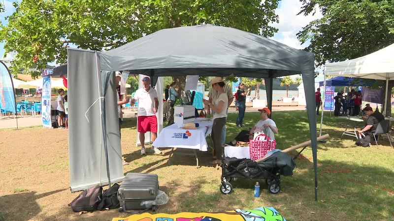 La Ligue contre le cancer avait préparé des ateliers de prévention mardi 29 juillet au lac Kir.