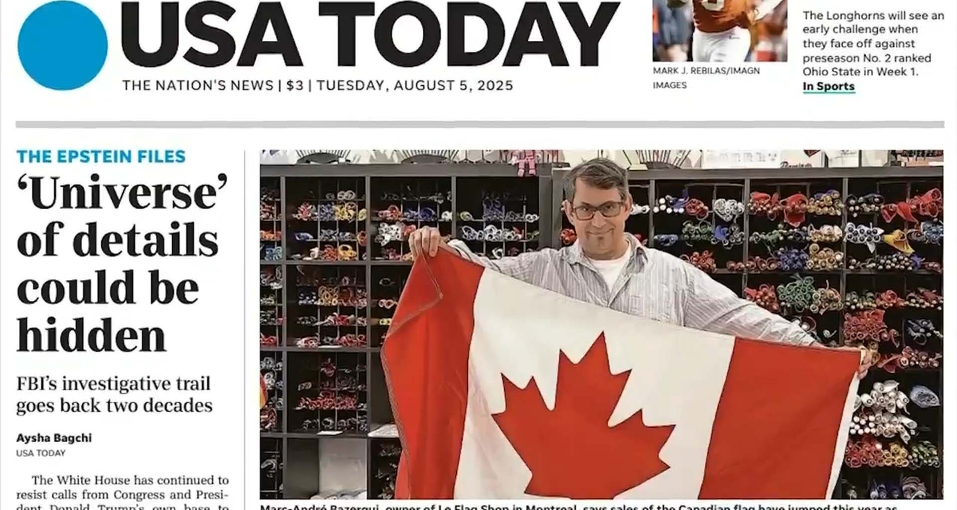 Québécois à la Une du «USA Today»: «C’est quand même spécial»