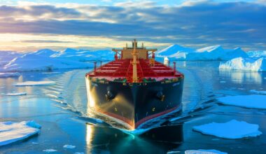 Illustration de navires fantômes transportant du gaz russe en contournant les sanctions internationales.