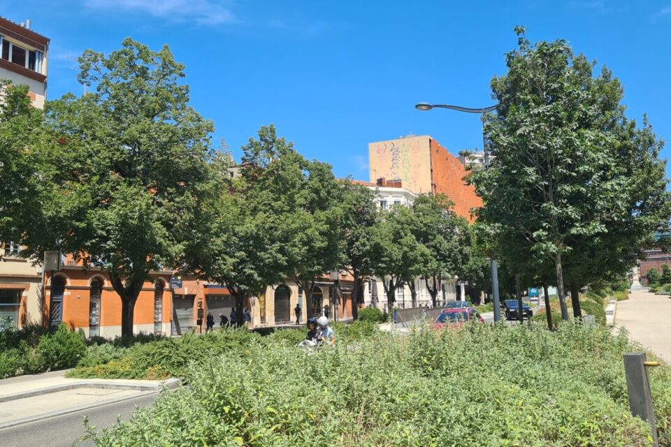 Selon l'exposition au soleil, les trottoirs classiques des allées Jean Jaurès peuvent être plus agréables que les ramblas l'été.