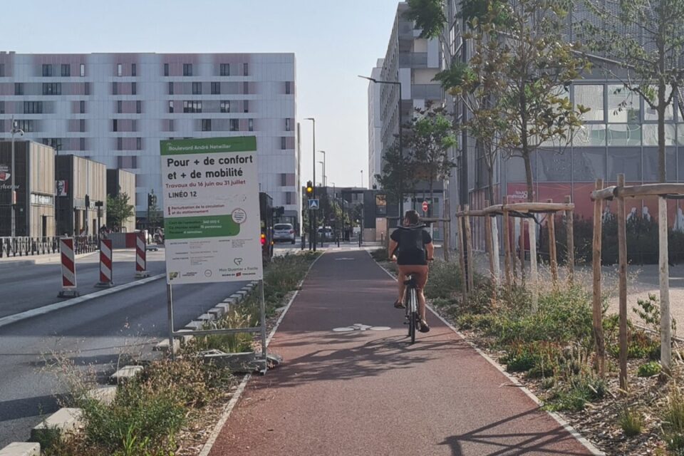 La végétalisation du boulevard André Netwiller pousse depuis la fin de l'année 2024 à Borderouge.