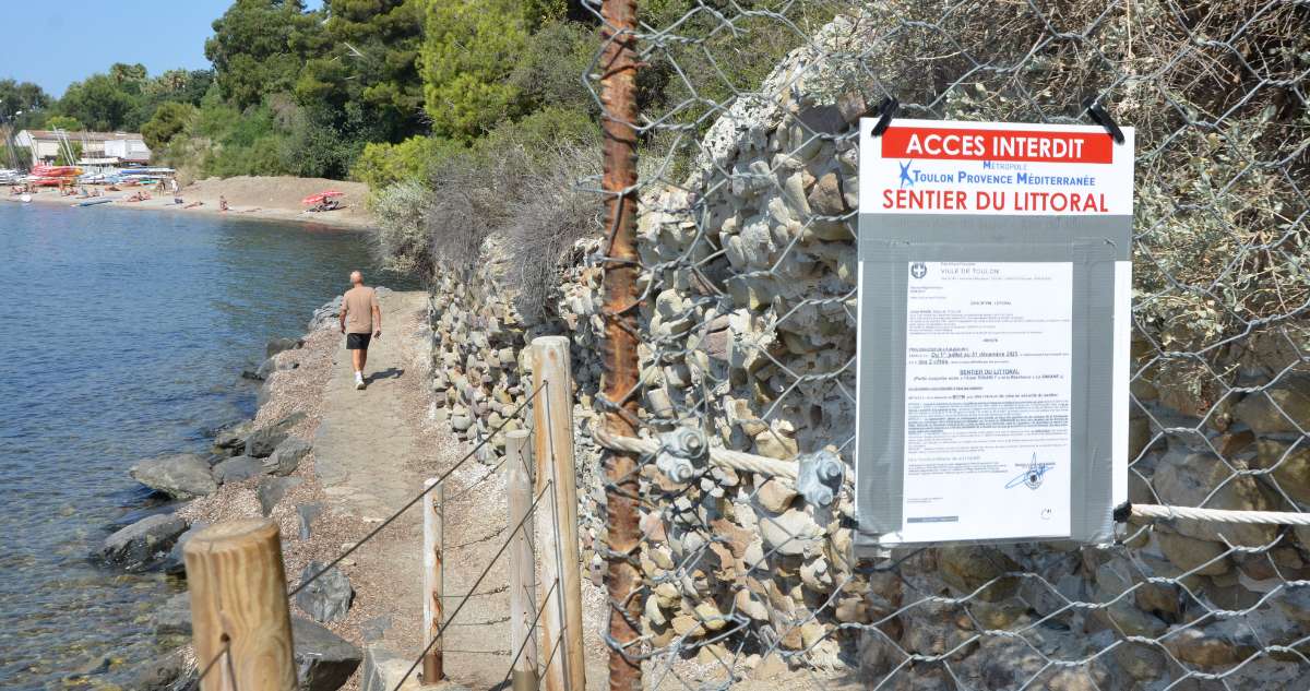 A peine ouvert, le sentier des douaniers de Toulon est déjà fermé.