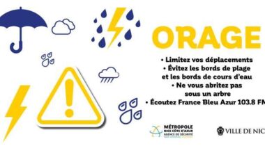 Vigilance orage : fermeture des parcs et jardins à Nice ce mercredi 20 août