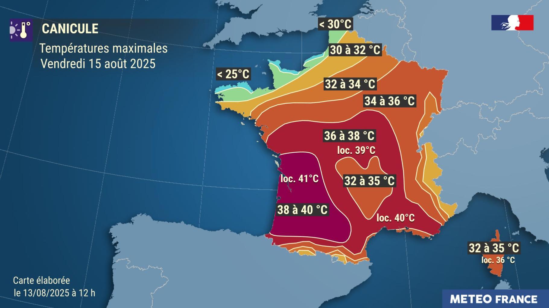 pour le week-end du 15 août, un « nouveau pic caniculaire » est attendu