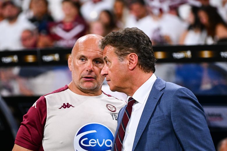 Yannick Bru, manager, et Laurent Marti, président de l'UBB.