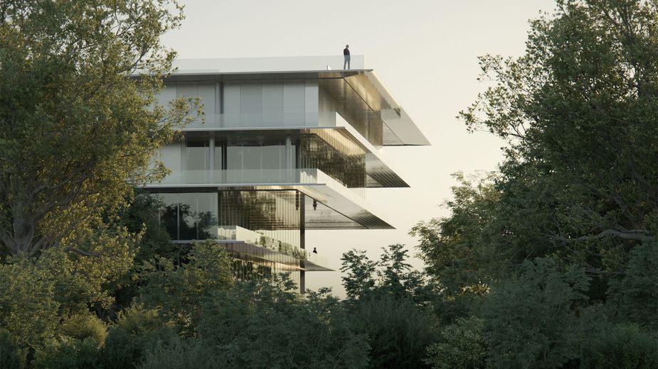 Le grand bassin sera sur le toit du bâtiment, au cinquième niveau.