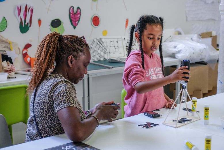 Des ateliers créatifs en fin de visite bien appréciés.
