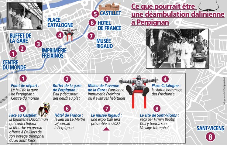 Une esquisse de déambulation dalinienne à Perpignan.