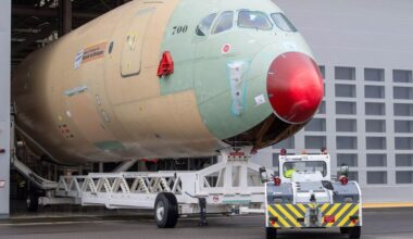 111 tonnes de charge utile, 8 700 km de rayon d’action, 65 exemplaires commandés : l’assemblage du premier Airbus A350 cargo va débuter à Toulouse
