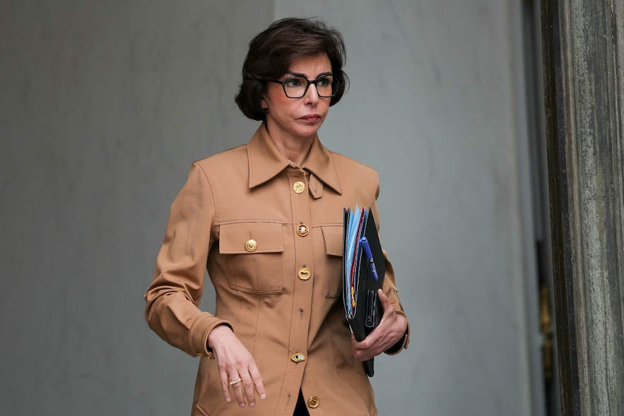 La ministre de la Culture, Rachida Dati, quitte l'Élysée à Paris, le 30 juillet 2025