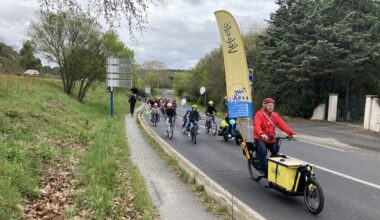 Une parade festive à vélo vers le Mamastock Festival, au parc Montcalm de Montpellier, ce samedi 30 août