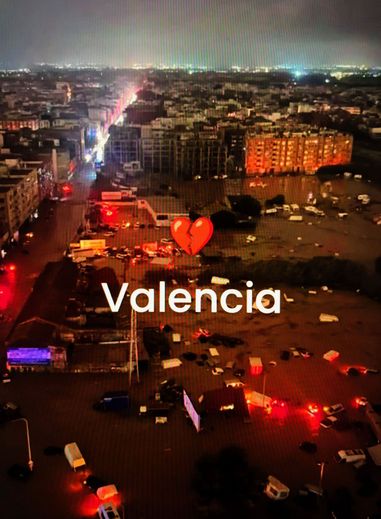 Photo de Valencia submergée par les eaux à l’automne 2024.